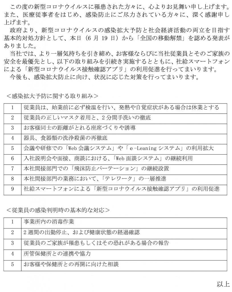 HP　新型コロナウィルス感染拡大防止について(20200619)r5